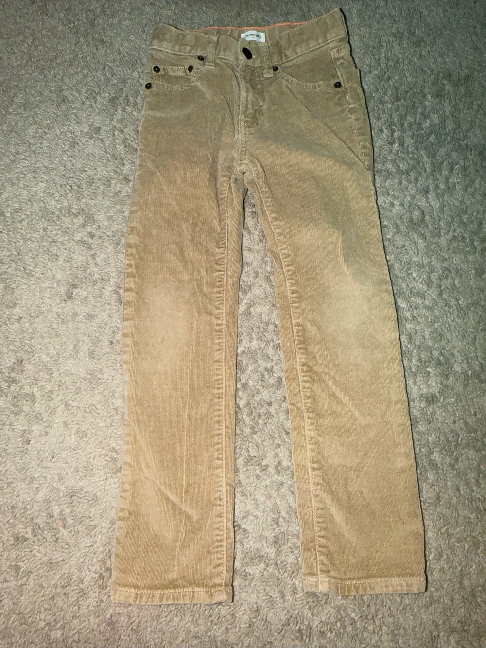Crewcuts Tan Corduroy Straight-Leg Jeans